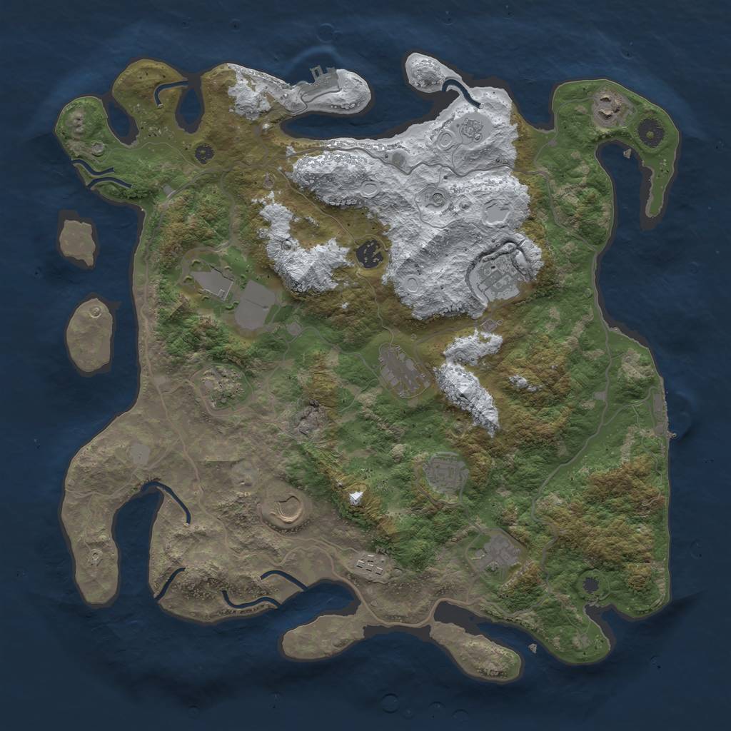 Rust Map: Procedural Map, Size: 4100, Seed: 899, 19 Monuments