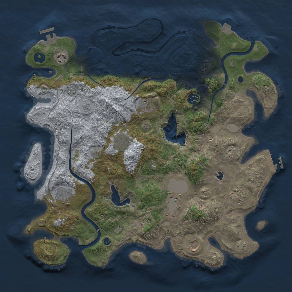 Rust Map: Procedural Map, Size: 4000, Seed: 1367, 15 Monuments