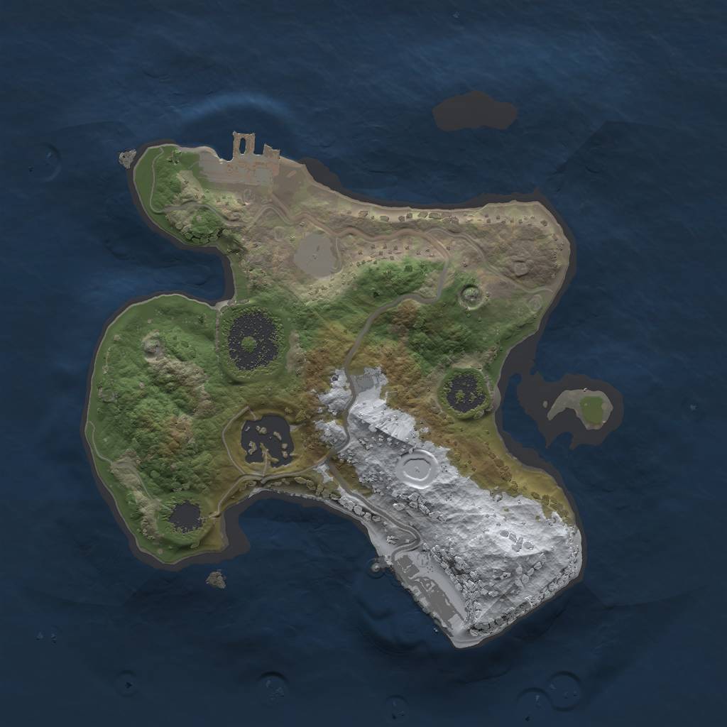 Rust Map: Procedural Map, Size: 2000, Seed: 712972, 8 Monuments