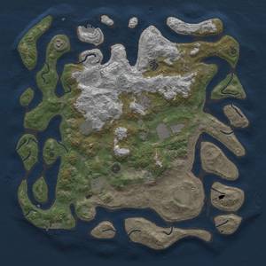 Thumbnail Rust Map: Procedural Map, Size: 4600, Seed: 22710, 18 Monuments