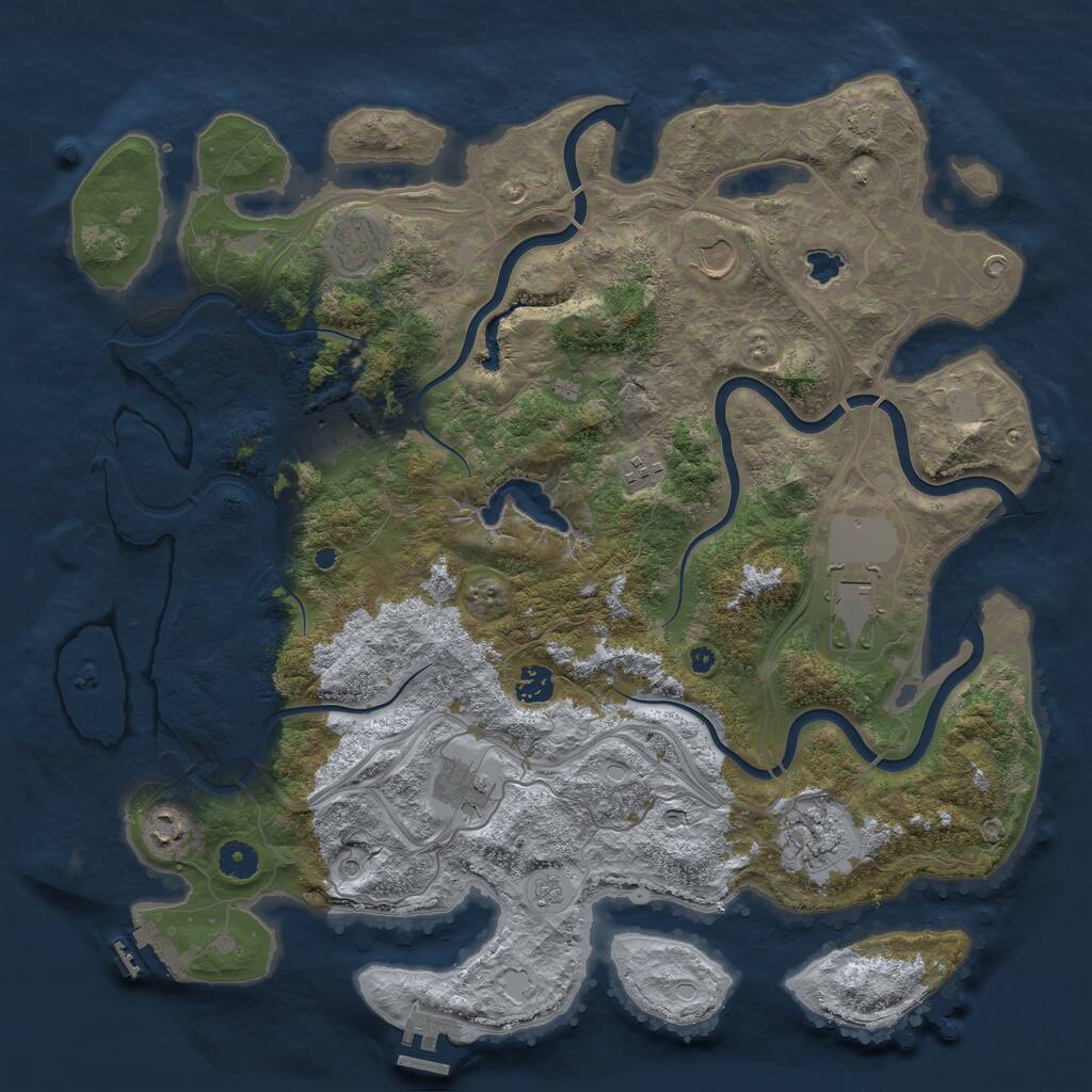 Rust Map: Procedural Map, Size: 4250, Seed: 847567, 15 Monuments