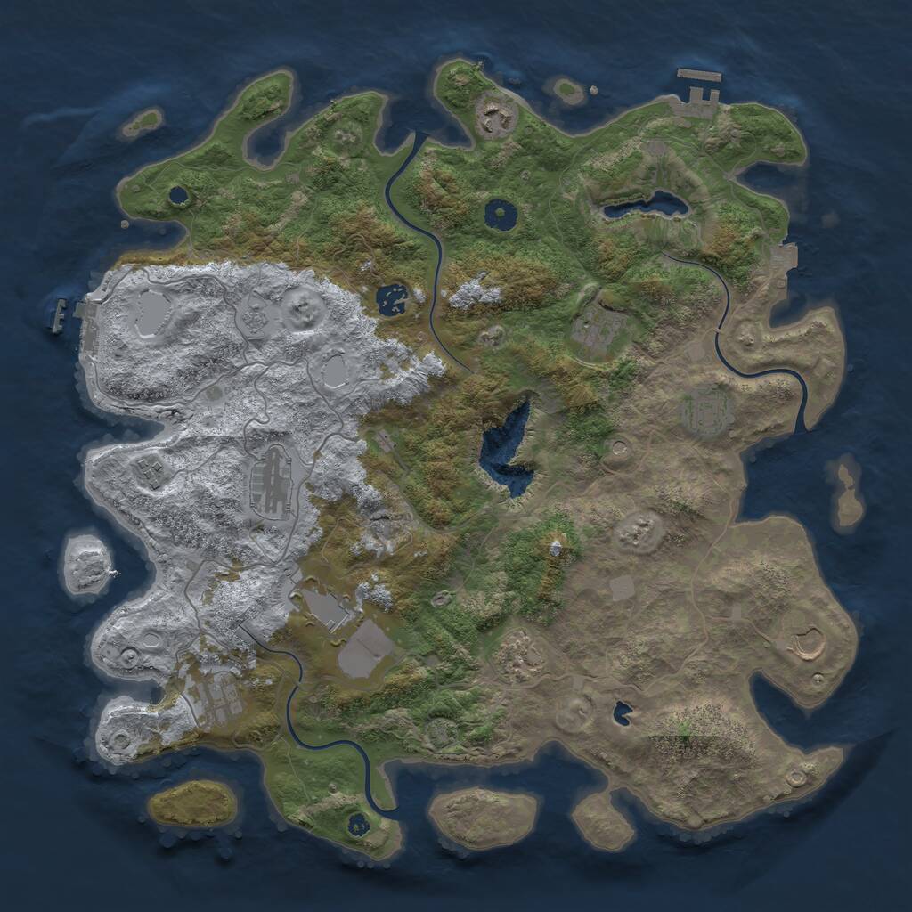 Rust Map: Procedural Map, Size: 4200, Seed: 21092021, 16 Monuments