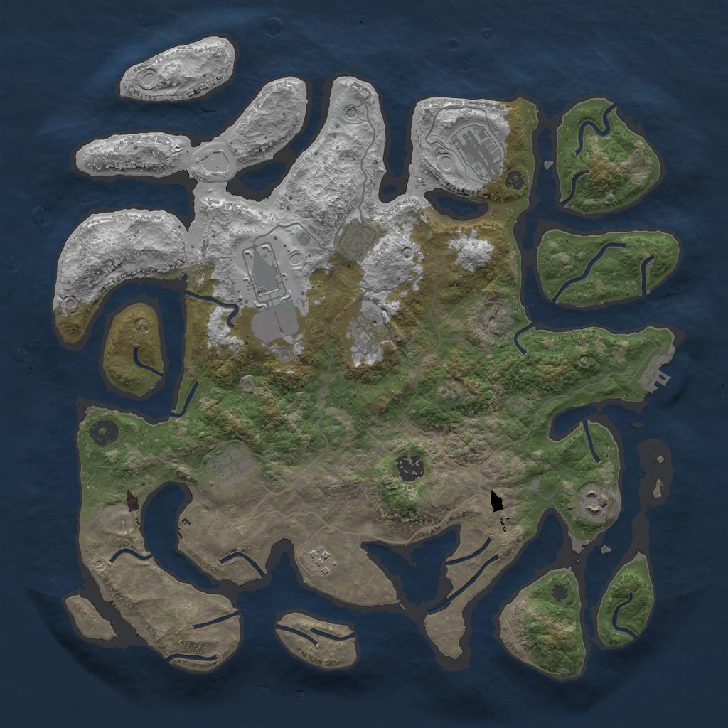 Rust Map: Procedural Map, Size: 4000, Seed: 56982, 15 Monuments