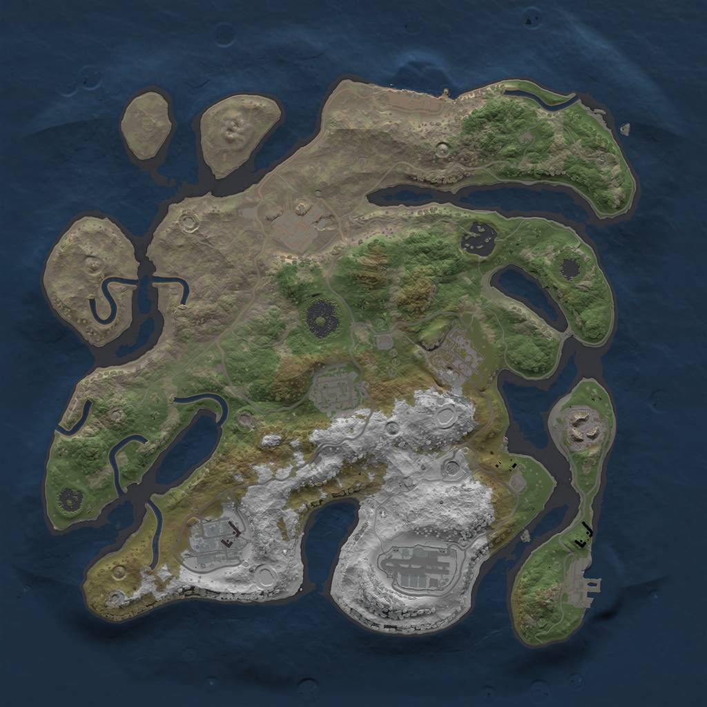 Rust Map: Procedural Map, Size: 3100, Seed: 790, 15 Monuments