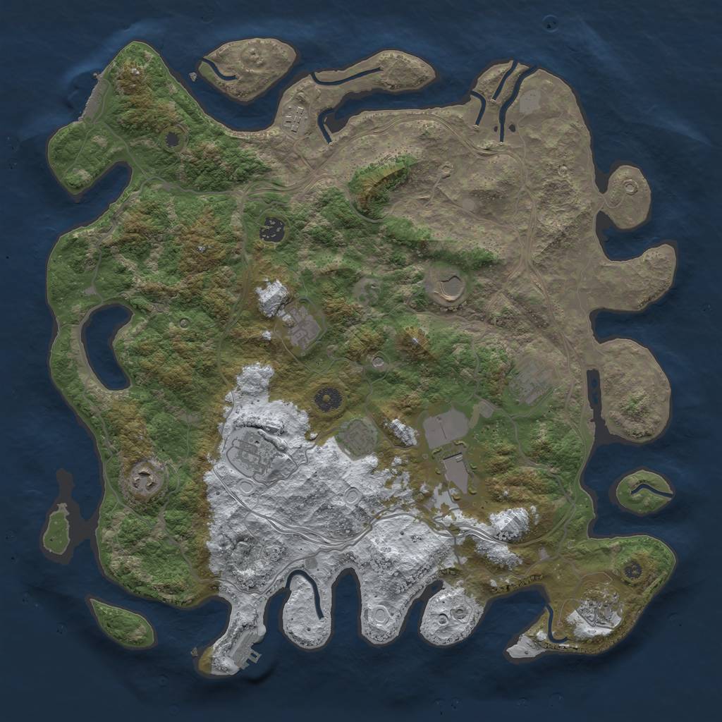 Rust Map: Procedural Map, Size: 4250, Seed: 179374, 18 Monuments