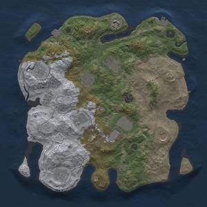 Thumbnail Rust Map: Procedural Map, Size: 3500, Seed: 164242736, 18 Monuments