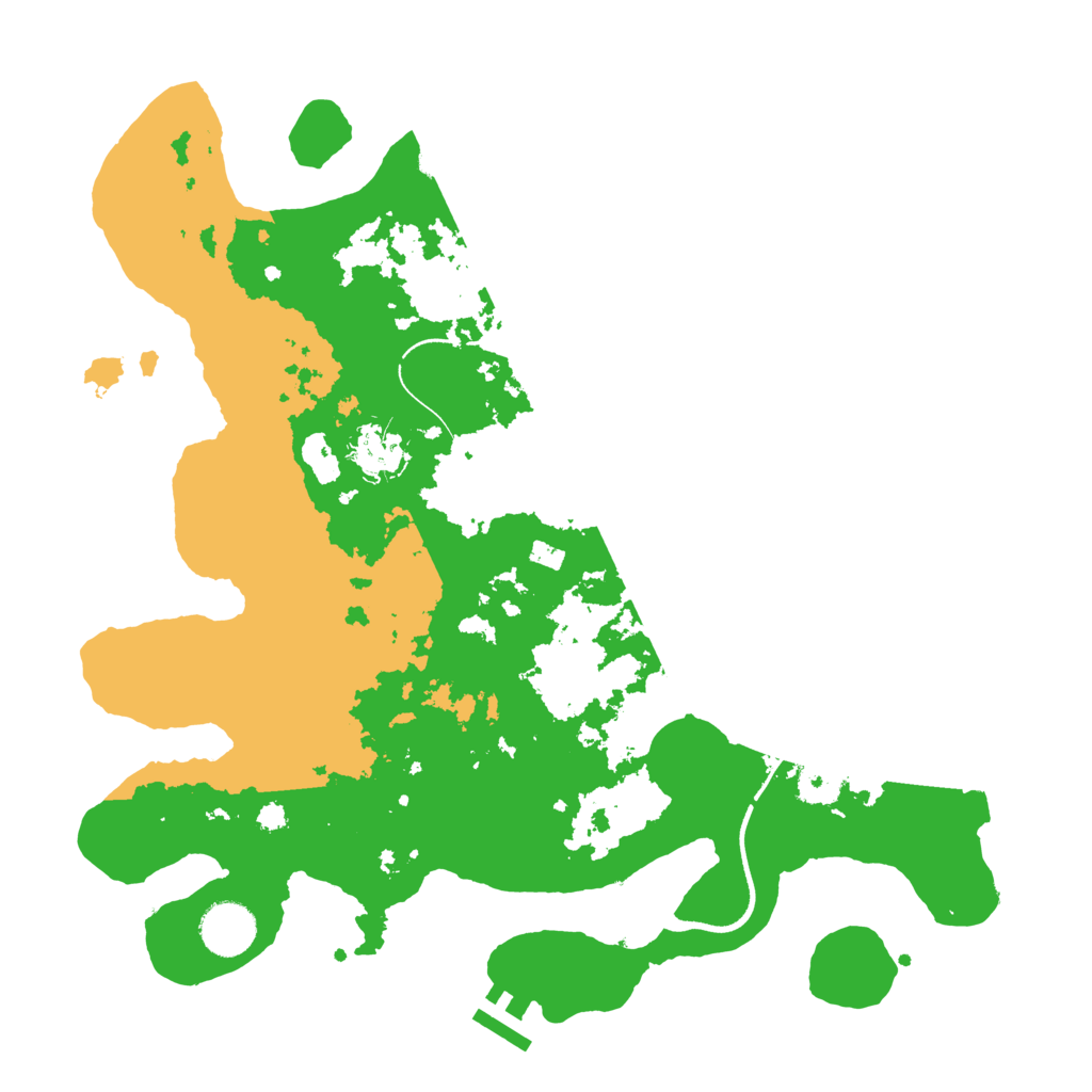 Biome Rust Map: Procedural Map, Size: 3500, Seed: 9548