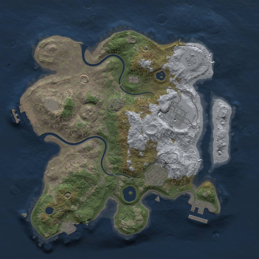 Rust Map: Procedural Map, Size: 2700, Seed: 142328303, 7 Monuments