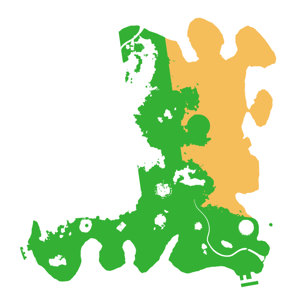 Biome Rust Map: Procedural Map, Size: 3500, Seed: 437023315
