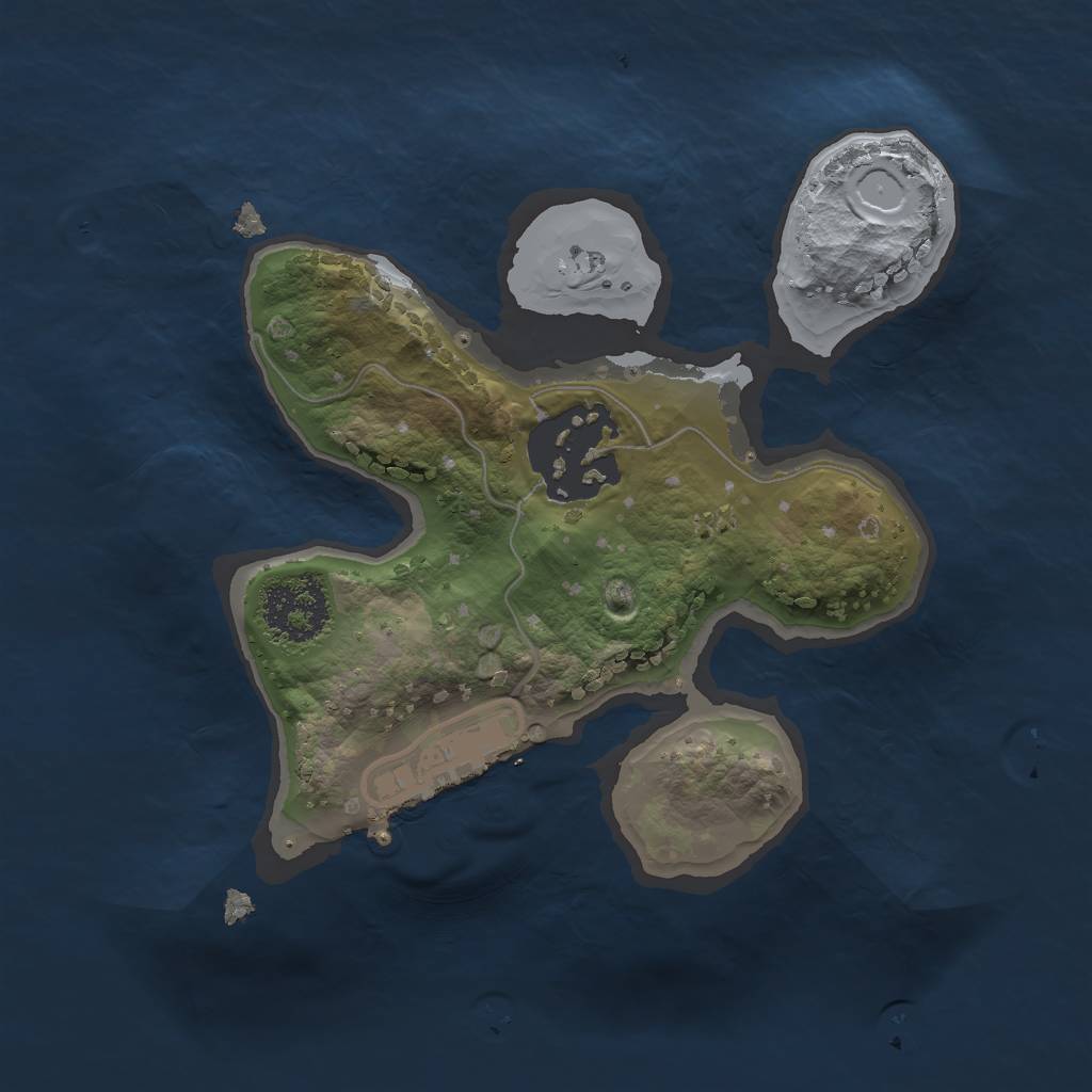 Rust Map: Procedural Map, Size: 1686, Seed: 13825, 5 Monuments