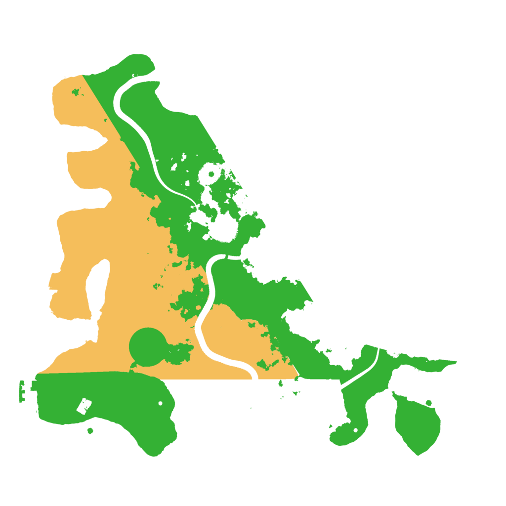 Biome Rust Map: Procedural Map, Size: 3500, Seed: 5252
