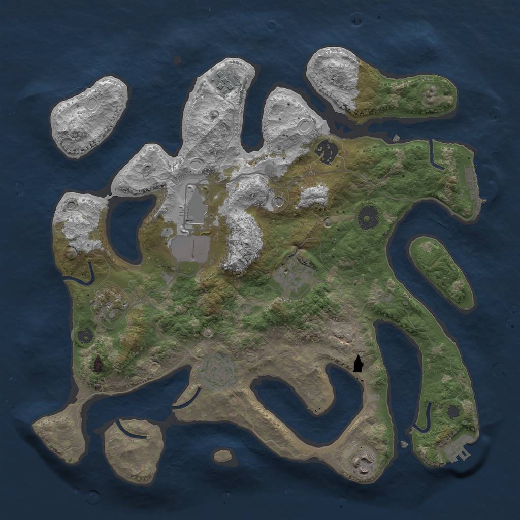 Rust Map: Procedural Map, Size: 3500, Seed: 89701530, 15 Monuments