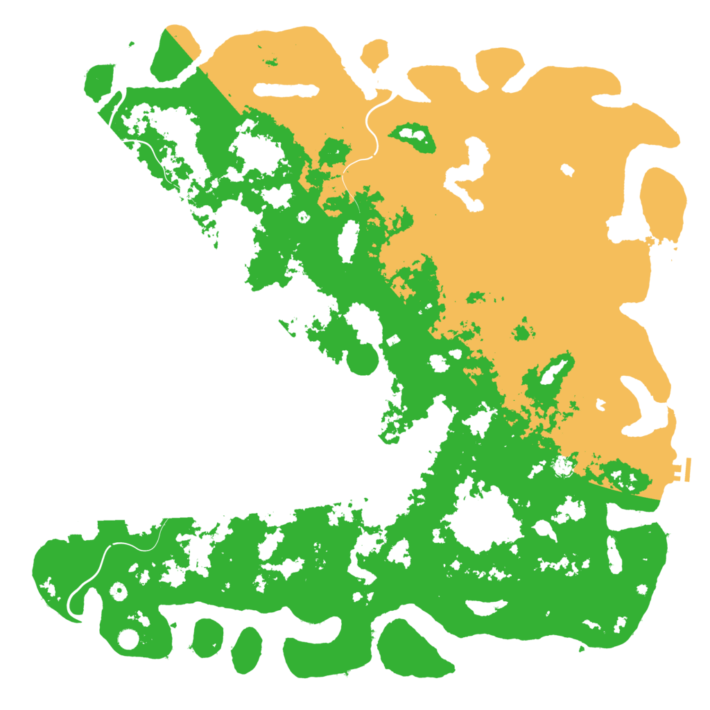 Biome Rust Map: Procedural Map, Size: 6000, Seed: 87877442