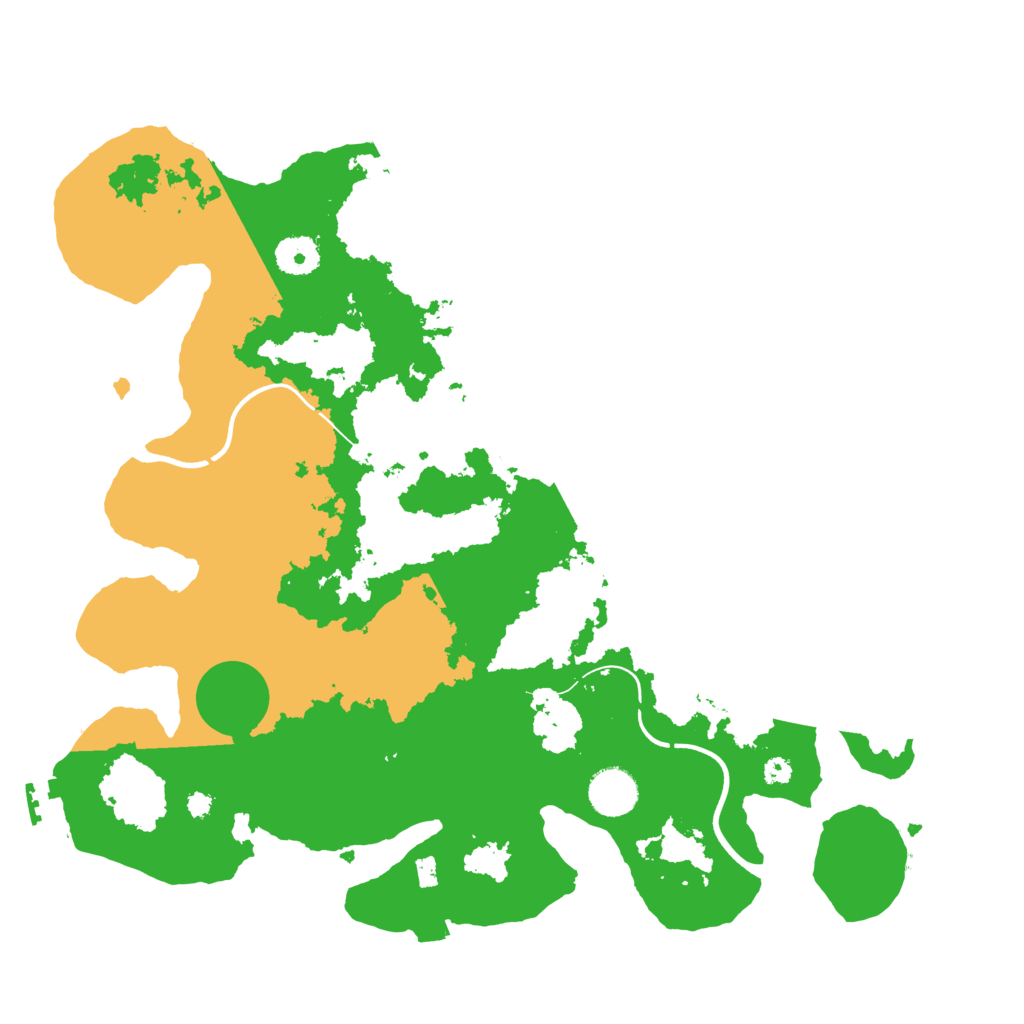 Biome Rust Map: Procedural Map, Size: 3700, Seed: 6711