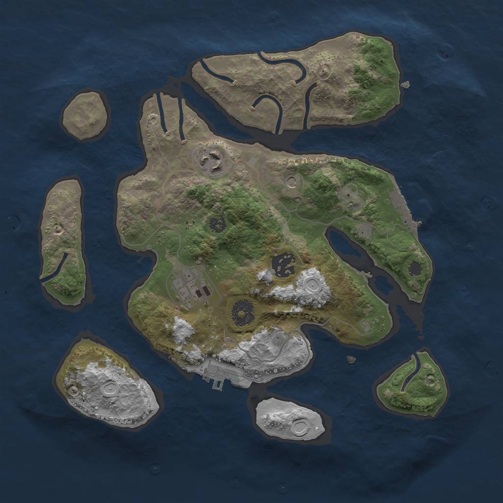 Rust Map: Procedural Map, Size: 3000, Seed: 85567834, 11 Monuments