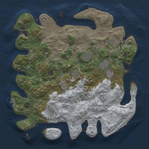 Thumbnail Rust Map: Procedural Map, Size: 4000, Seed: 1832173093, 19 Monuments