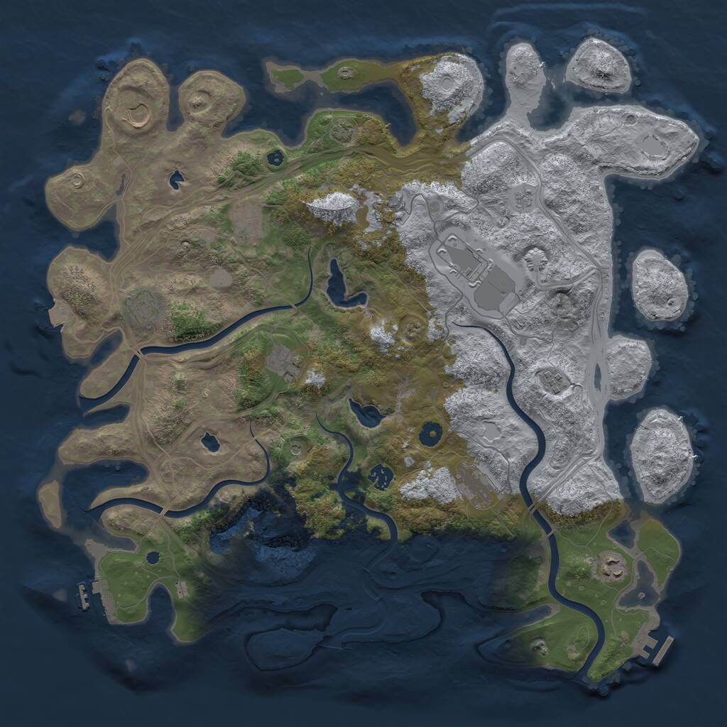 Rust Map: Procedural Map, Size: 4547, Seed: 857889059, 16 Monuments