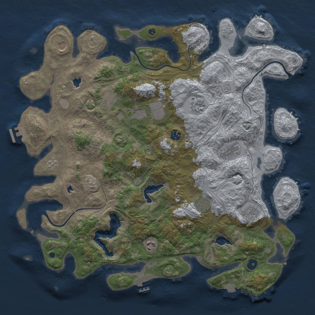 Rust Map: Procedural Map, Size: 4547, Seed: 857889059, 16 Monuments