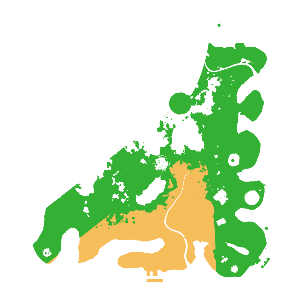 Biome Rust Map: Procedural Map, Size: 3600, Seed: 8372