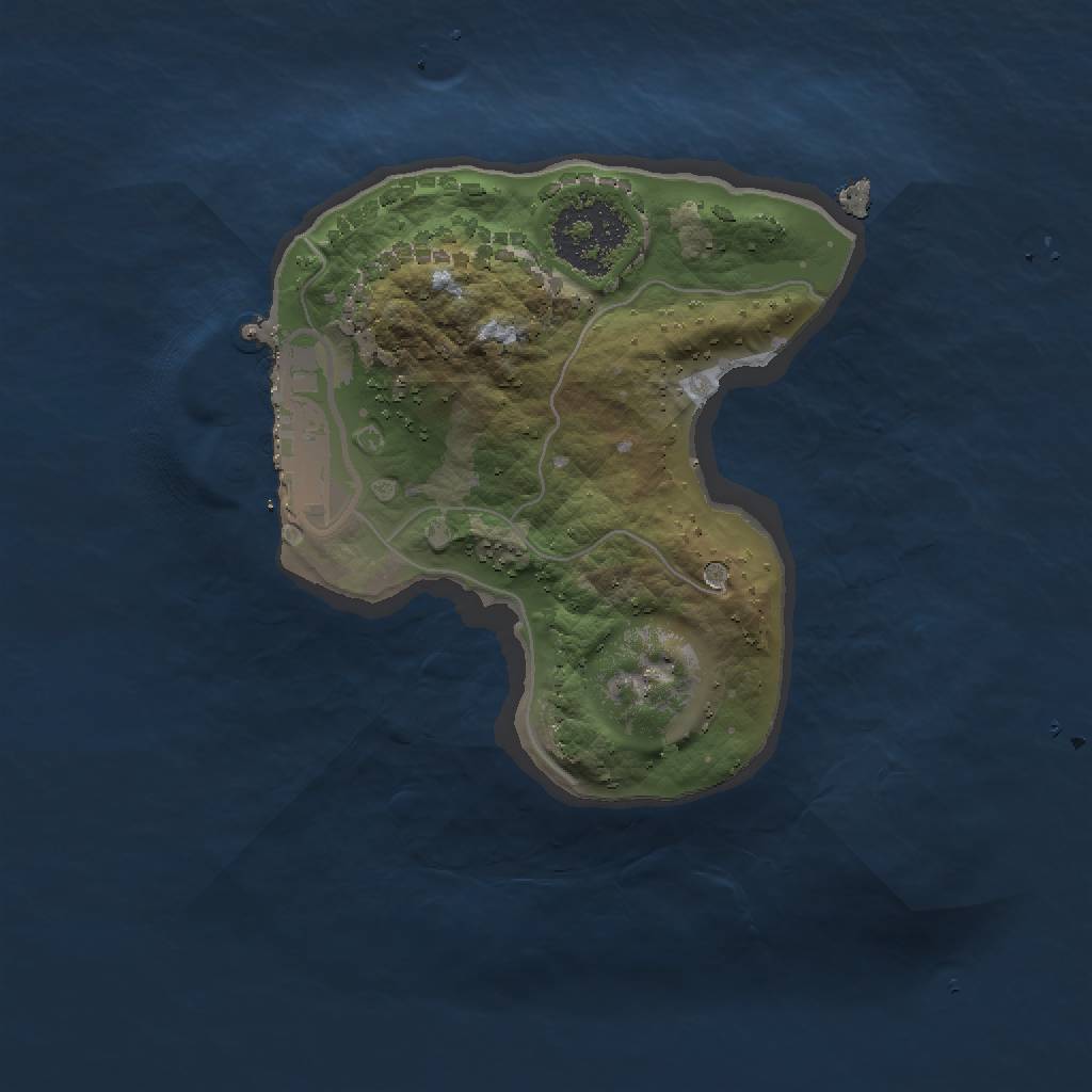 Rust Map: Procedural Map, Size: 1500, Seed: 40, 4 Monuments