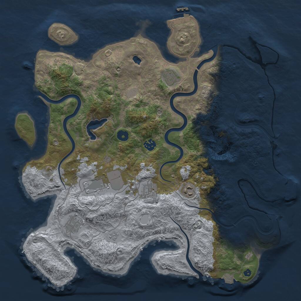Rust Map: Procedural Map, Size: 4020, Seed: 2147483647, 13 Monuments