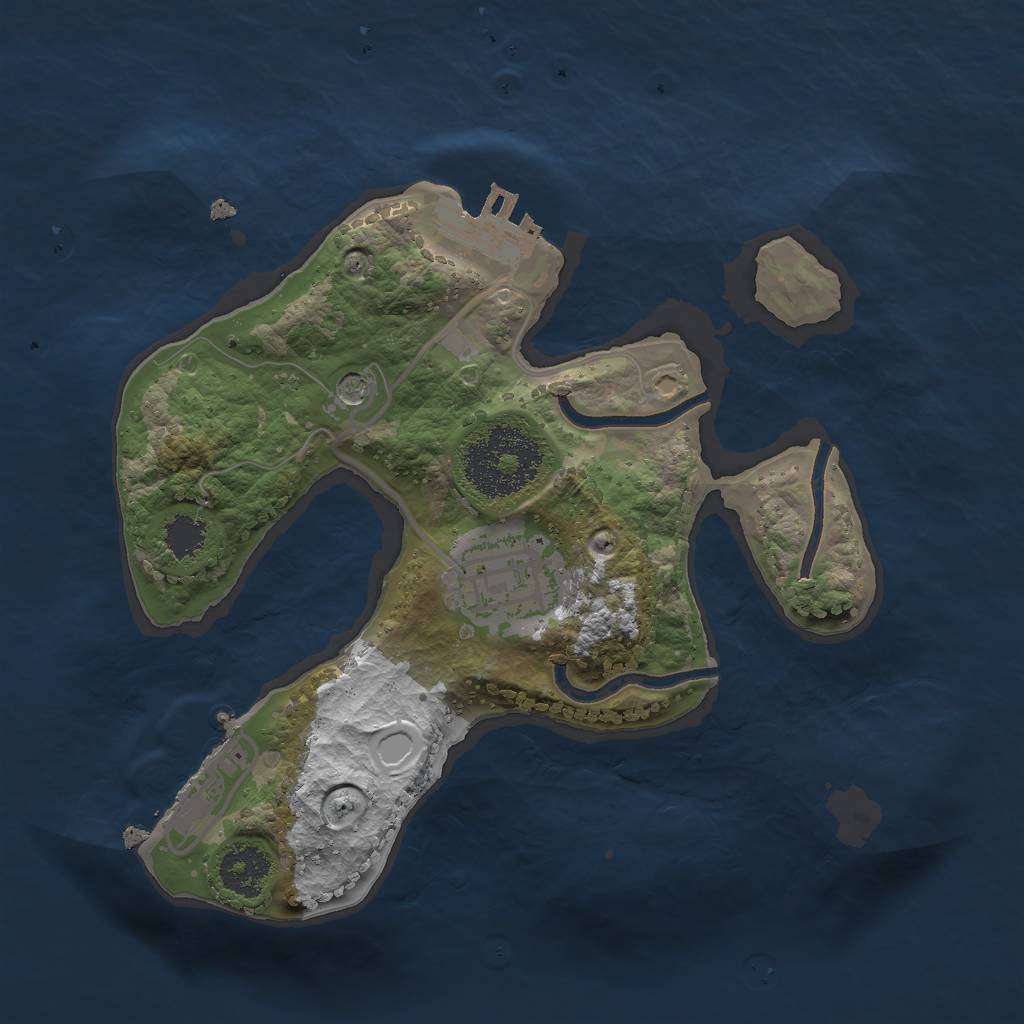 Rust Map: Procedural Map, Size: 2100, Seed: 419, 9 Monuments