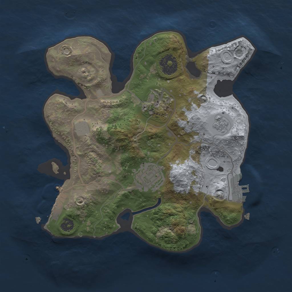 Rust Map: Procedural Map, Size: 2300, Seed: 92812, 8 Monuments