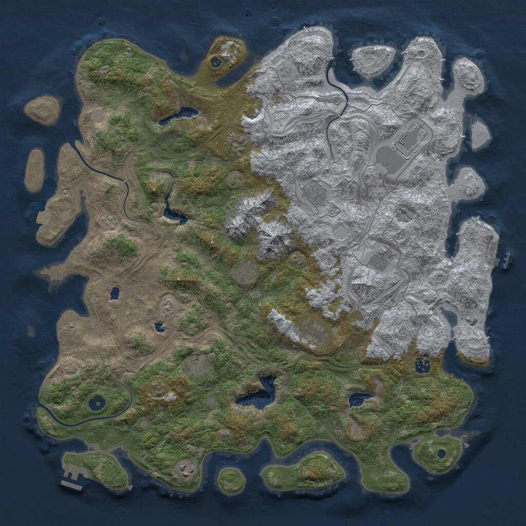Rust Map: Procedural Map, Size: 5000, Seed: 1489761259, 16 Monuments