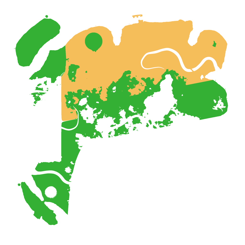 Biome Rust Map: Procedural Map, Size: 3700, Seed: 141677679