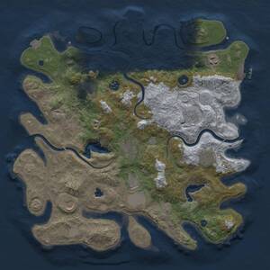 Thumbnail Rust Map: Procedural Map, Size: 4000, Seed: 1312, 15 Monuments