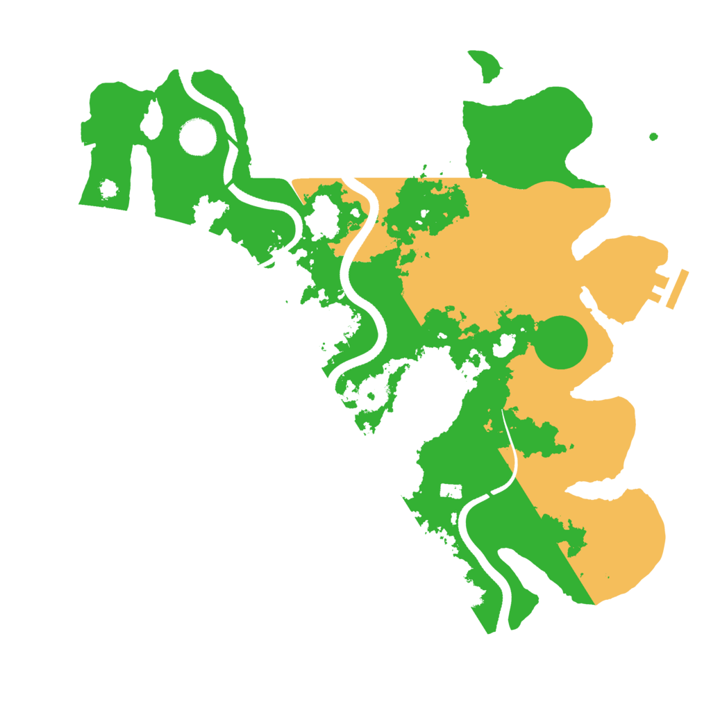 Biome Rust Map: Procedural Map, Size: 3500, Seed: 26643