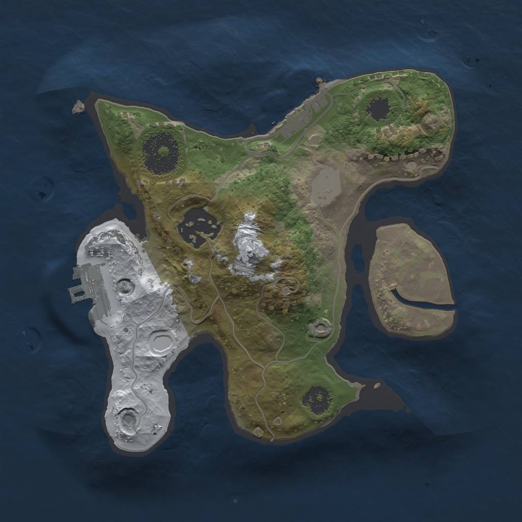 Rust Map: Procedural Map, Size: 2000, Seed: 7172121, 8 Monuments