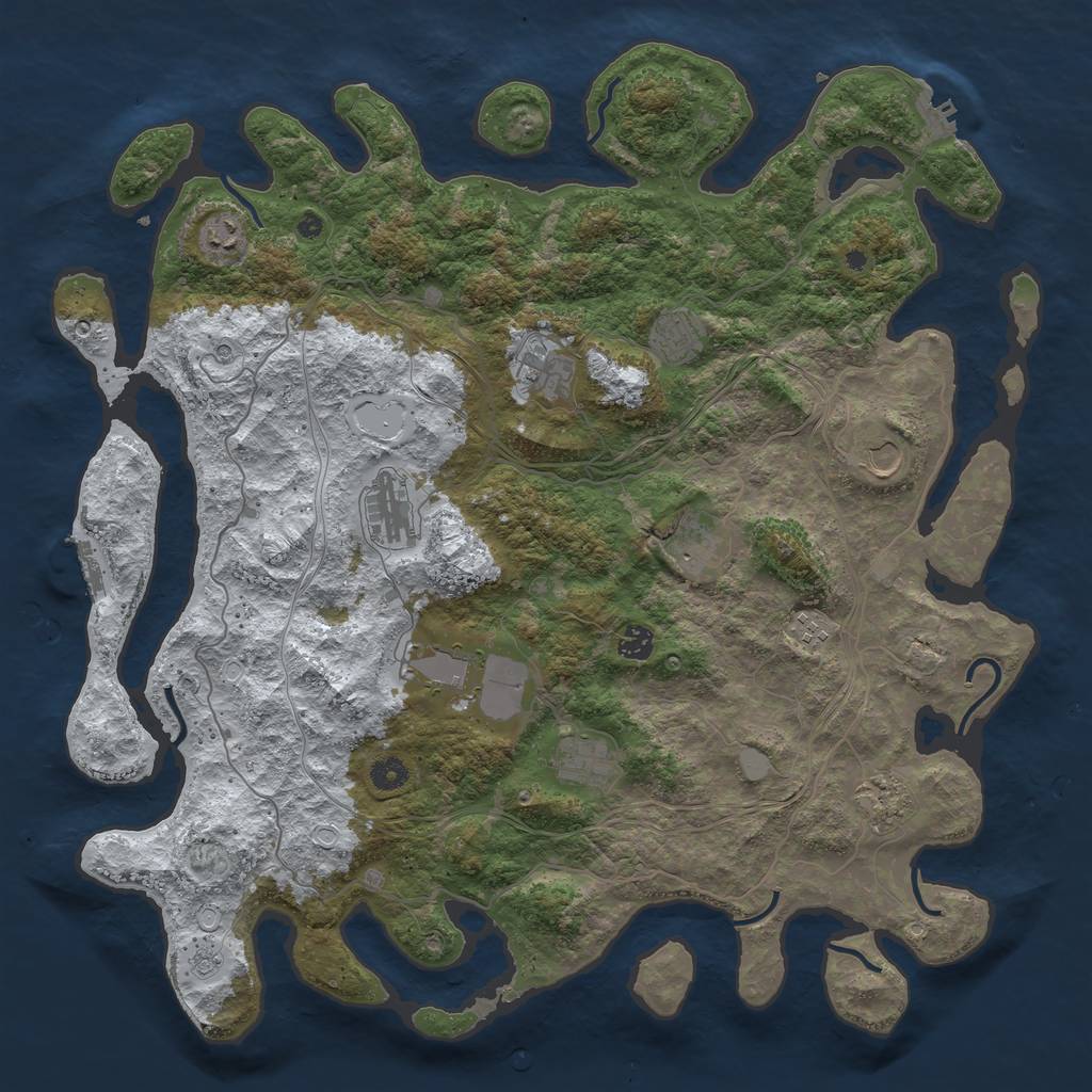 Rust Map: Procedural Map, Size: 4569, Seed: 133742069, 20 Monuments