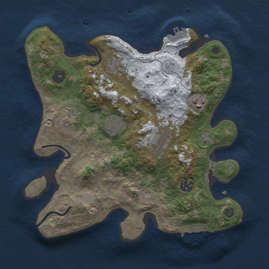 Rust Map: Procedural Map, Size: 3000, Seed: 305232, 15 Monuments