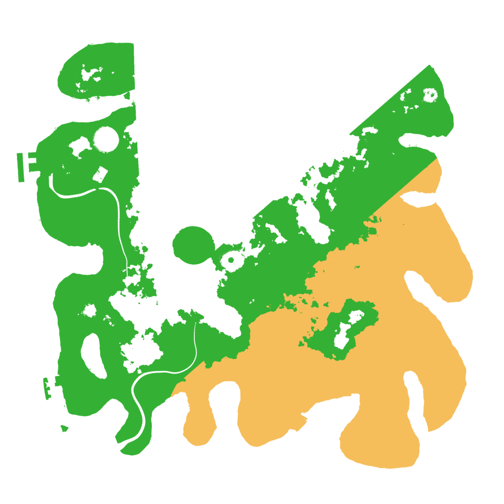 Biome Rust Map: Procedural Map, Size: 3500, Seed: 5148