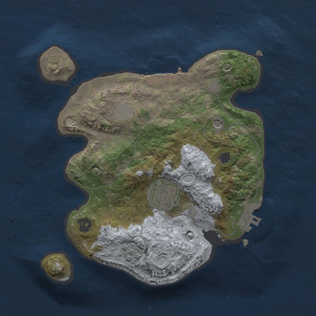 Rust Map: Procedural Map, Size: 2300, Seed: 730, 10 Monuments