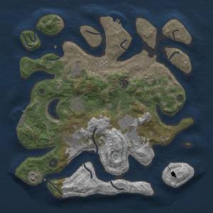 Thumbnail Rust Map: Procedural Map, Size: 3500, Seed: 531550487, 16 Monuments