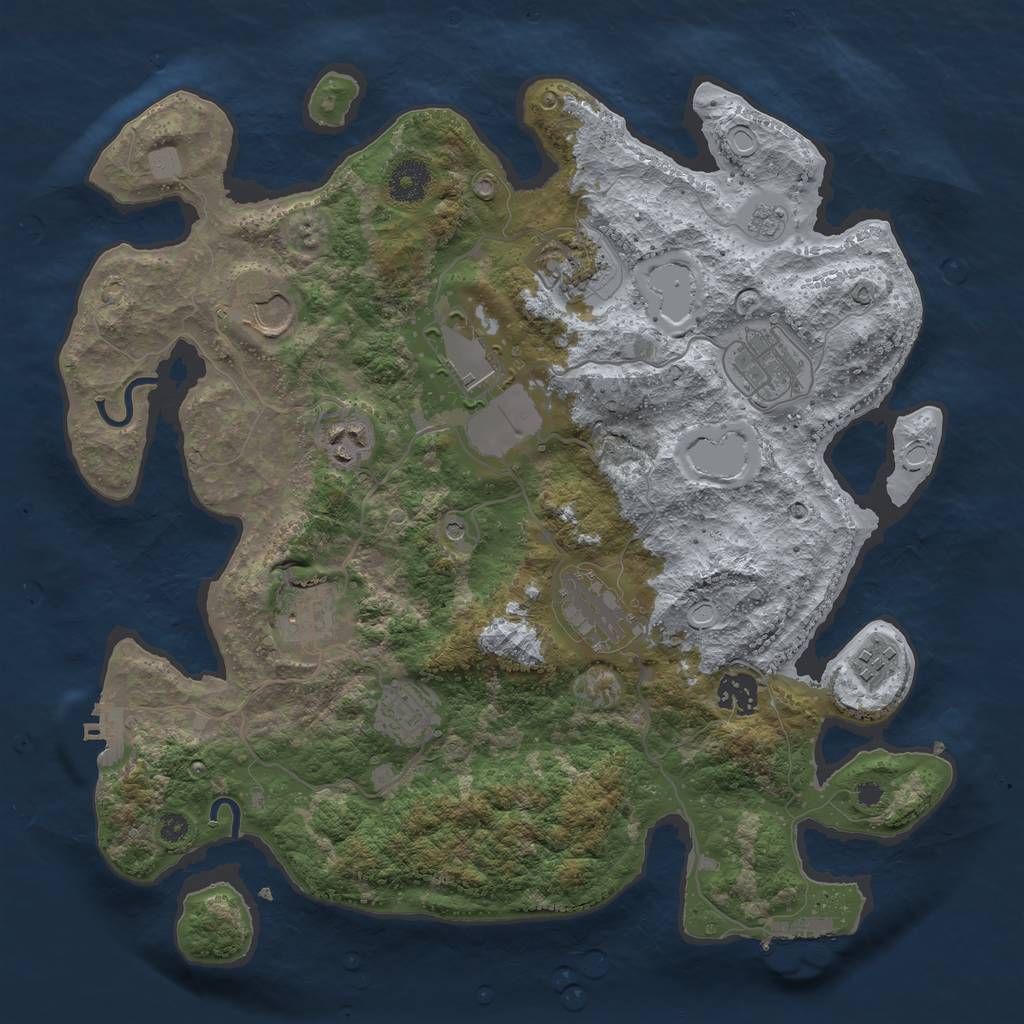 Rust Map: Procedural Map, Size: 3600, Seed: 20210924, 17 Monuments
