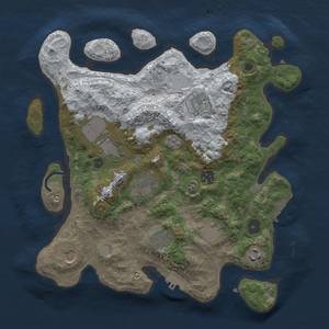 Thumbnail Rust Map: Procedural Map, Size: 3500, Seed: 1515896659, 17 Monuments