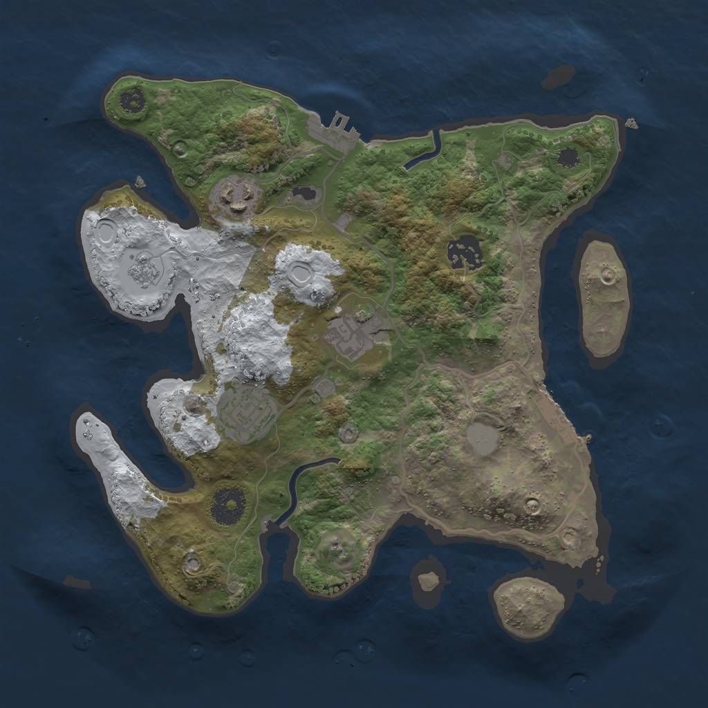 Rust Map: Procedural Map, Size: 2900, Seed: 3069, 12 Monuments