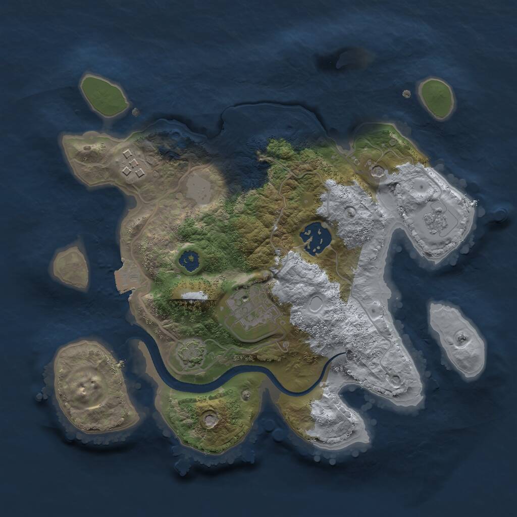 Rust Map: Procedural Map, Size: 2549, Seed: 11131948, 7 Monuments