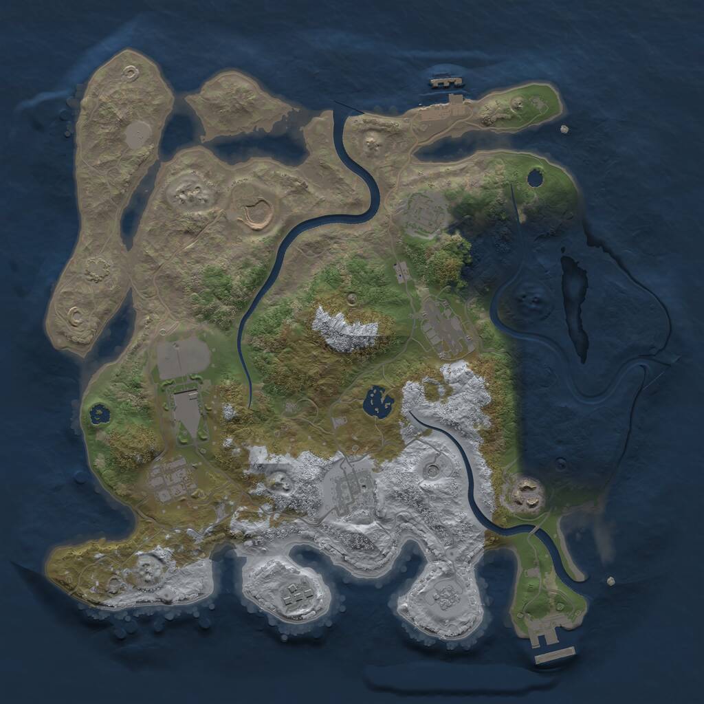 Rust Map: Procedural Map, Size: 3500, Seed: 20210930, 15 Monuments