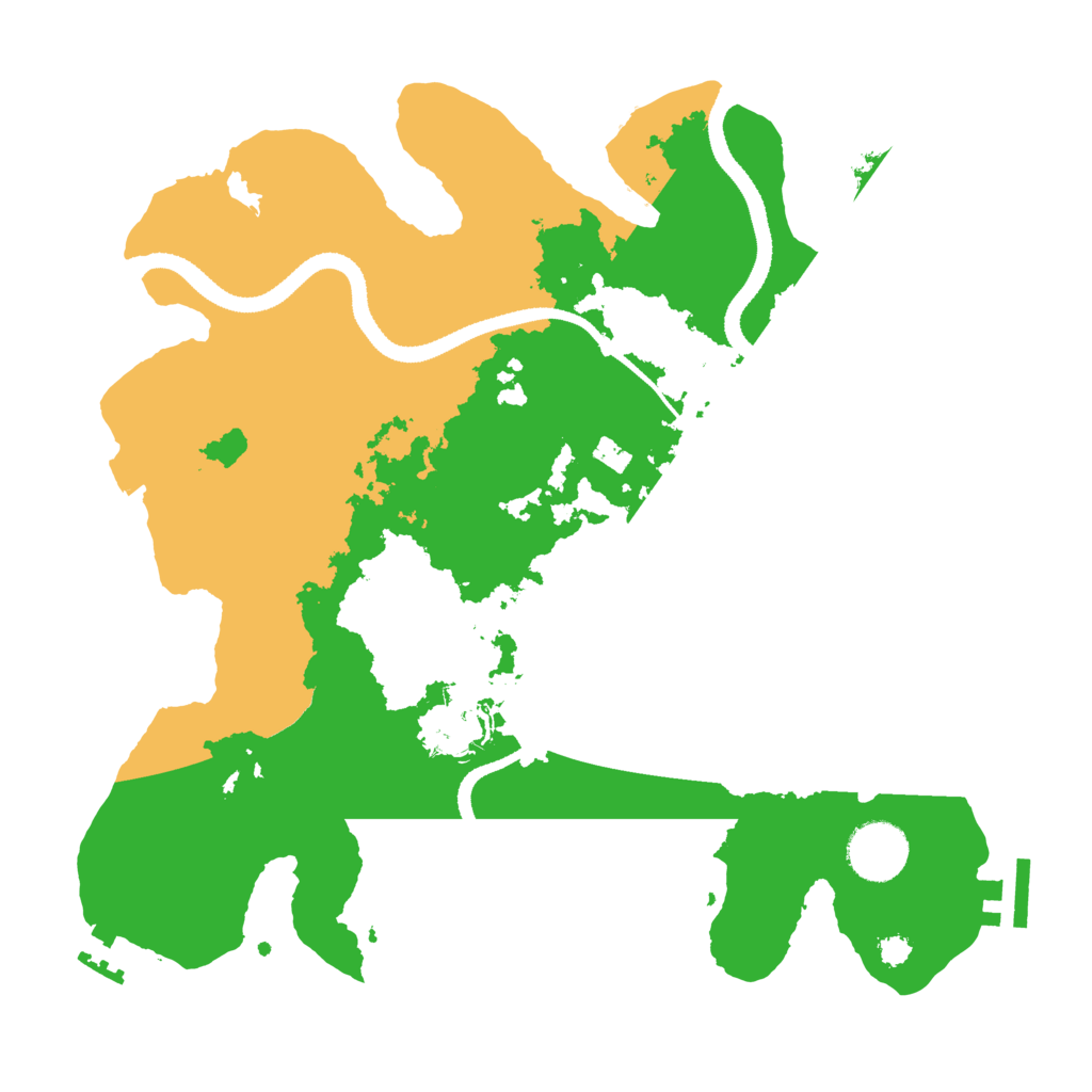 Biome Rust Map: Procedural Map, Size: 3200, Seed: 65489