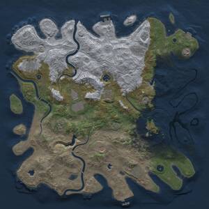 Thumbnail Rust Map: Procedural Map, Size: 4500, Seed: 41, 17 Monuments