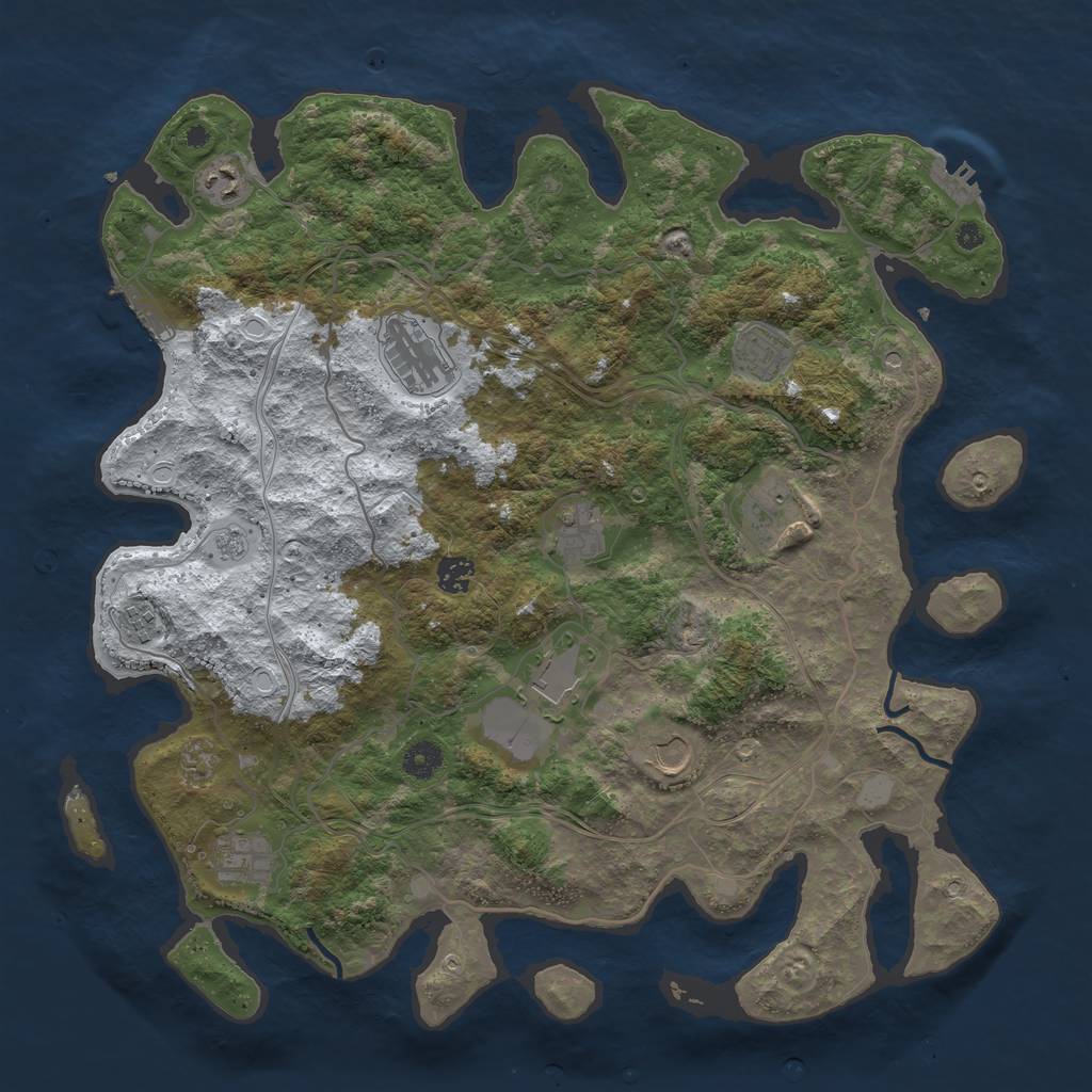 Rust Map: Procedural Map, Size: 4250, Seed: 210928, 19 Monuments