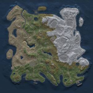 Thumbnail Rust Map: Procedural Map, Size: 4000, Seed: 230, 14 Monuments