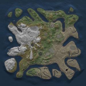 Thumbnail Rust Map: Procedural Map, Size: 4000, Seed: 266, 15 Monuments