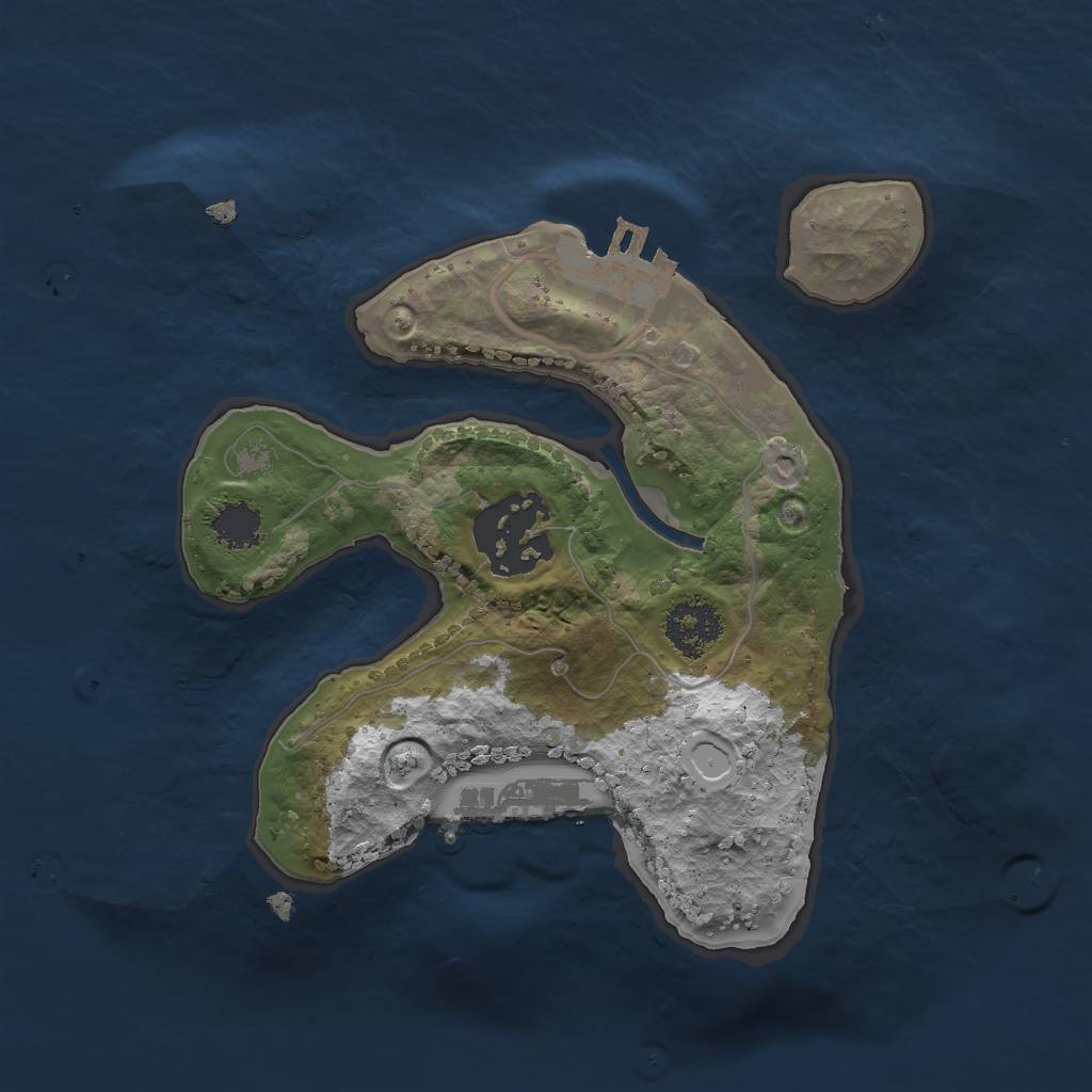 Rust Map: Procedural Map, Size: 2000, Seed: 4041, 8 Monuments