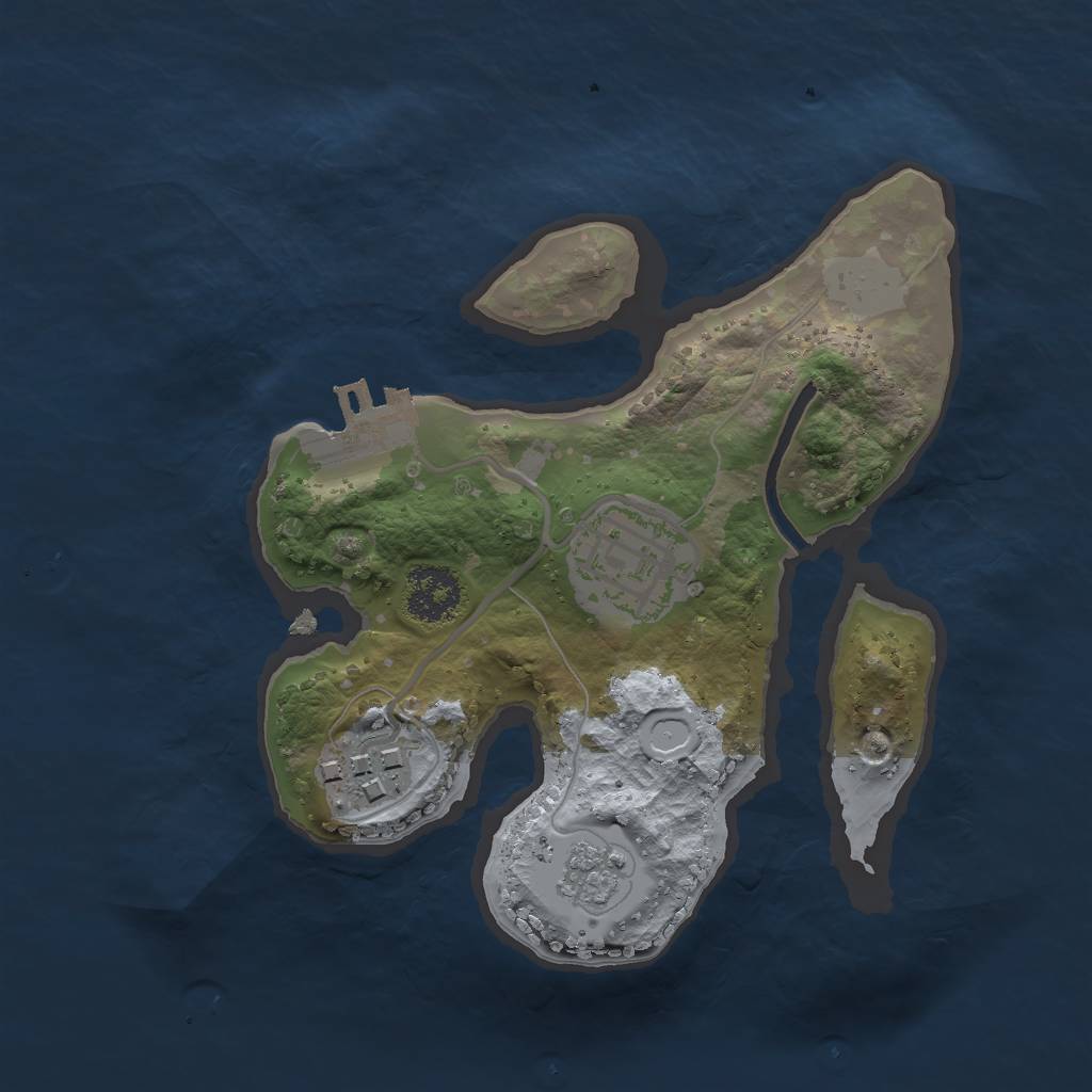 Rust Map: Procedural Map, Size: 2000, Seed: 722372, 7 Monuments