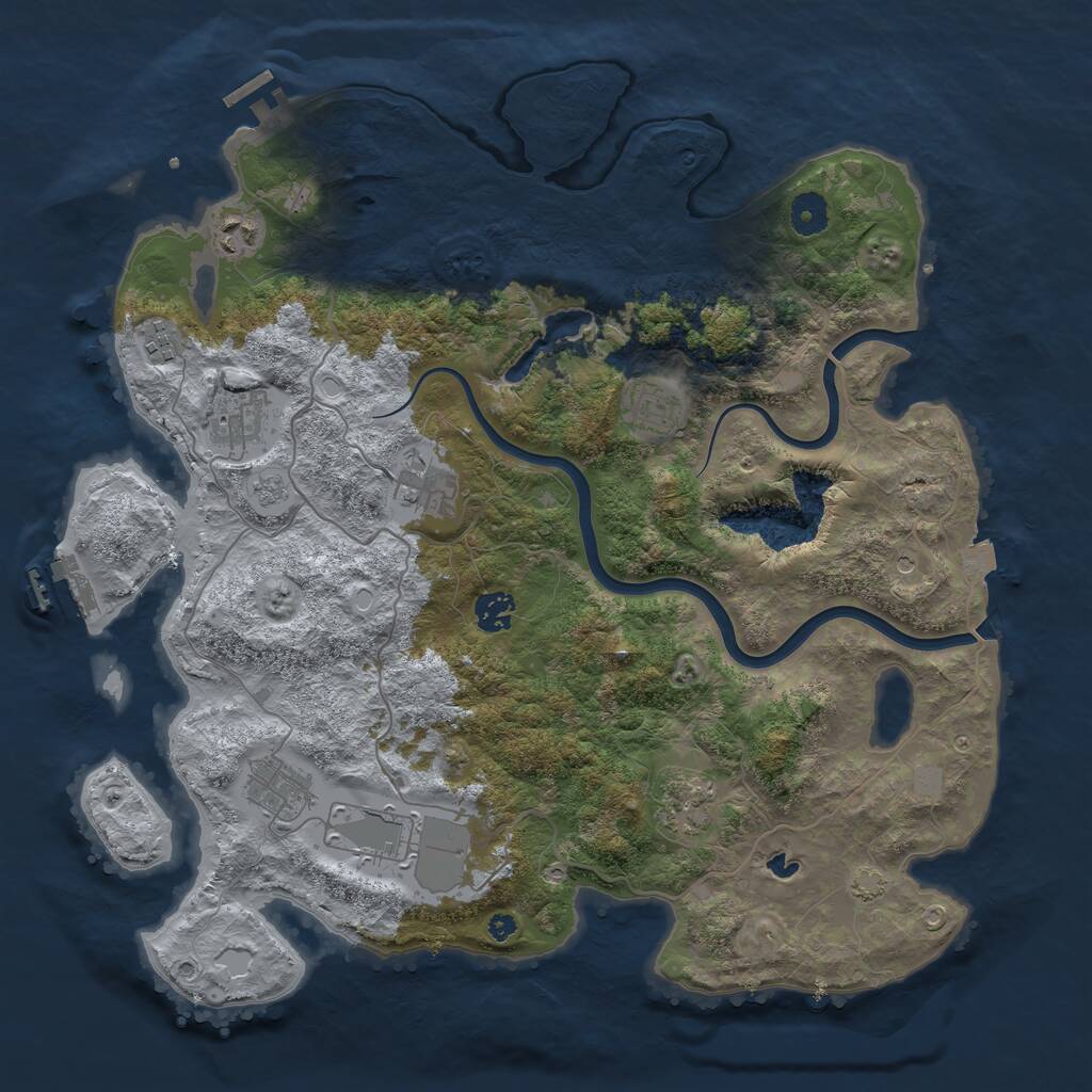 Rust Map: Procedural Map, Size: 4000, Seed: 413262918, 15 Monuments